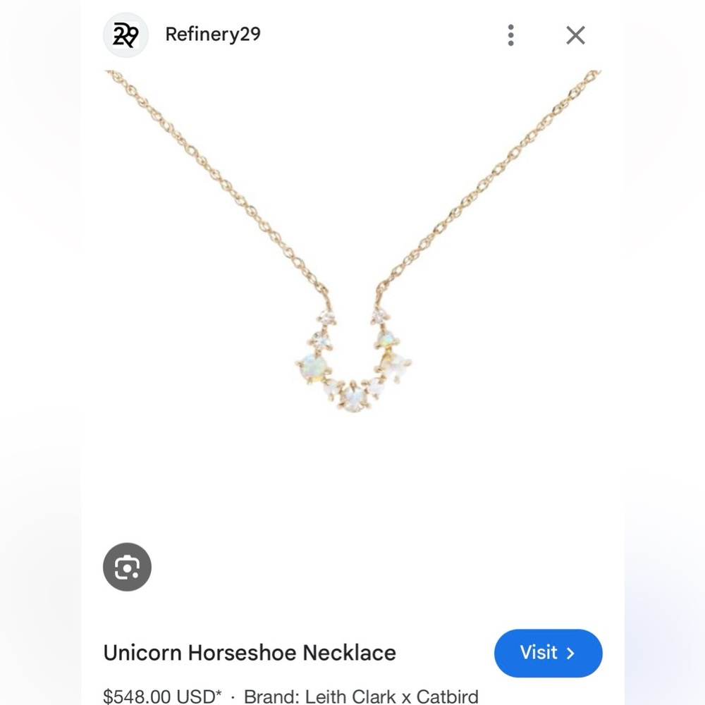 Leith Clark x Catbird Unicorn Horseshoe Necklace